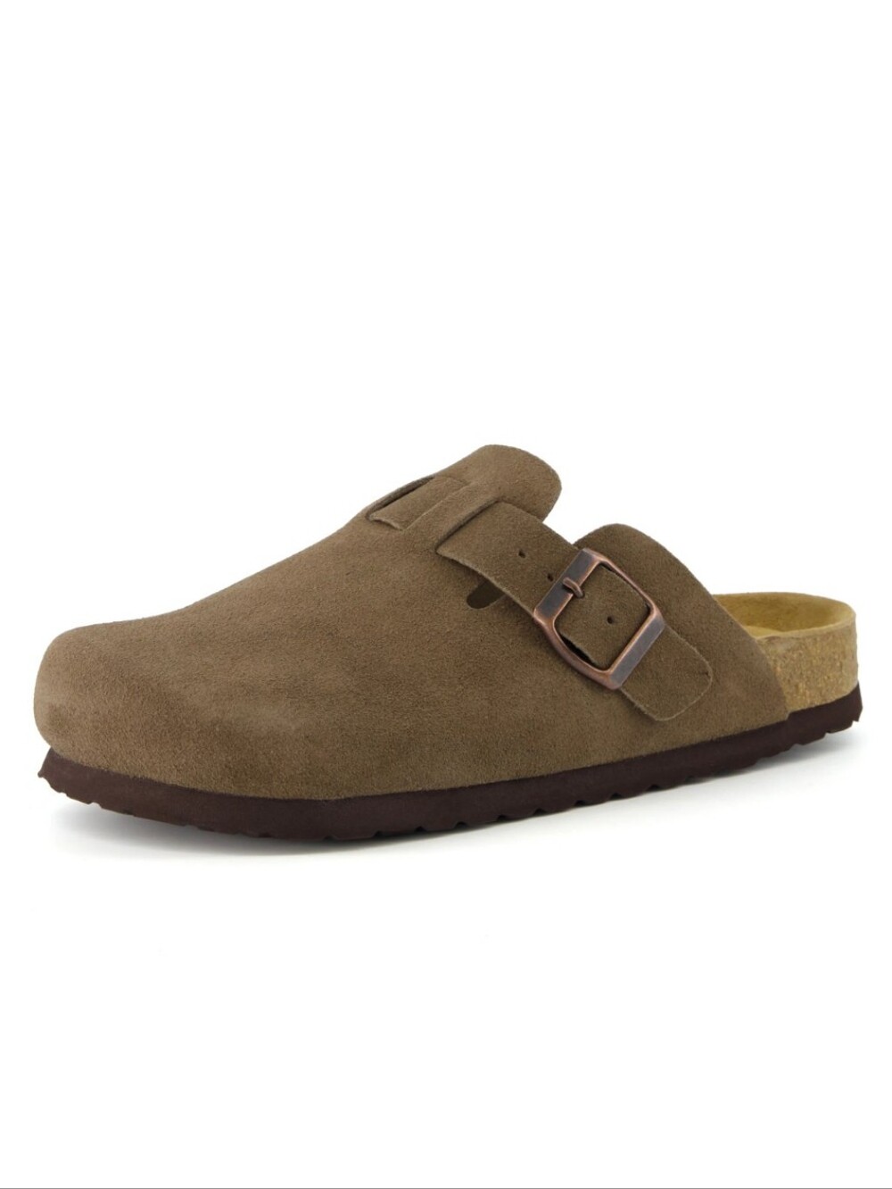 Cushionaire Hana Leather Clog Taupe